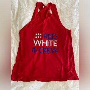 Womems Red Tank Top, Red White & Crew, Size Small